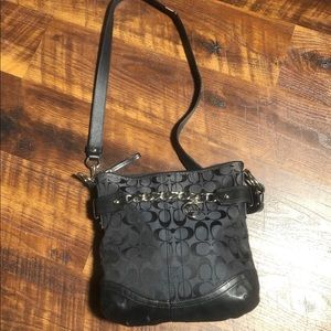 Coach Purse Chain Duffle Leather Crossbody
